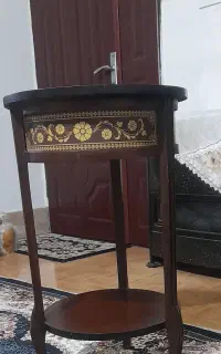 میزتلفن قهوه ای
