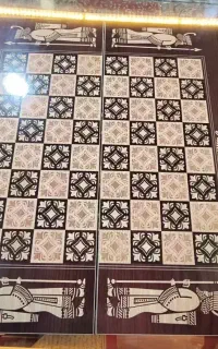 تخته نرد و شطرنج از 980 همراه با مهره تاس کاور