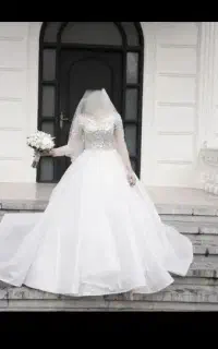 لباس عروس سنگ دوزی شده