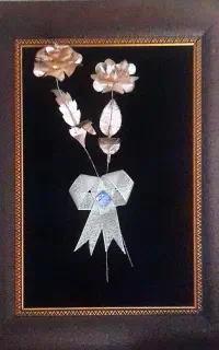 تابلوی گل نقره