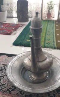 افتابه لگن جهت وضو .وپارچ برنجی بزرگ