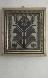 دو عدد تابلو فرش دستباف قدمت دار