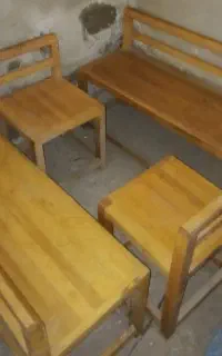 صندلی و نیم کت چوب راش دست ساز