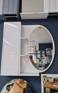 آینه باکس کد۱۰۵۷ بیضی سرویس حمام دستشویی