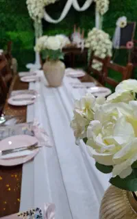 گل ،گلدان ،وسایل سفره عقد ،دکور،تالار