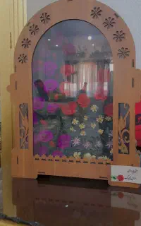 باکس گل چوبی بابونه رنگی