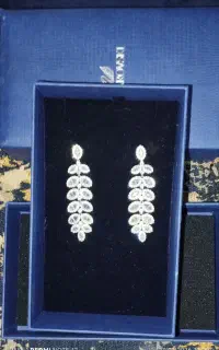گوشواره نقره خالص سوارسکی