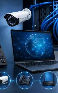 خدمات تخصصی شبکه، دوربین مداربسته و VoIP