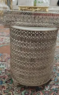 سطل و جا دستمالی سیلور