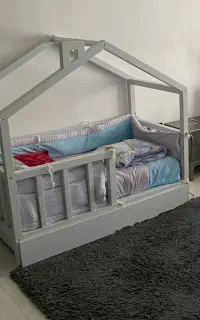 فروش تخت خواب کودک مدل کلبه ای