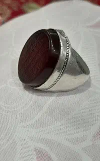 انگشتر قدیمی عقیق ۲ سانت