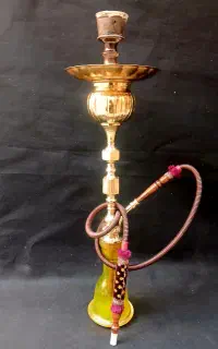قلیان برنجی تو پر یخدان دار شیلنگ نو