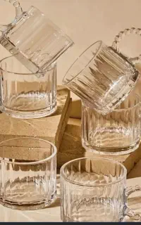 فروش دودست استکان دسته مرواریدی نو مارک دلی