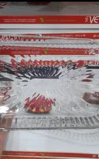 دیس شیرینی‌خوری شیشه‌ای نو