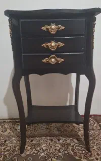 میز تلفن چوبی