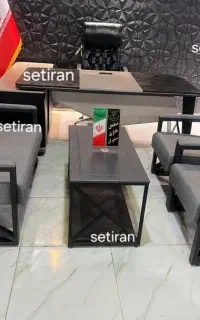مبلمان مدل x اداری با چرم پارچه