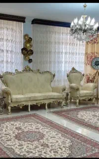مبل استیل ۹ نفره با چوب مرغوب ومحکم
