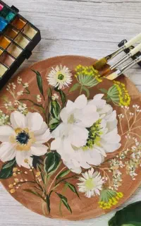 ورکشاپ نقاشی روی سفال،چوب و سنگ(رشتیان)
