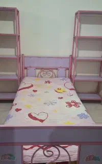 تخت خواب یکنفره با۲قفسه
