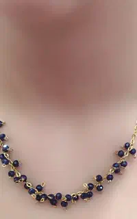 انواع گردنبند و سرویس نگینی رنگ ثابت