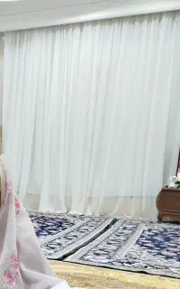 یک عدد پرده نو حریر و سفید ۱۰ متری