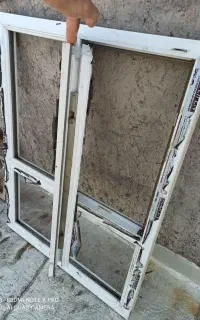 پنجره UPVC دوجداره 3پنل، تک بازشو123*93