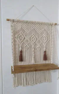 شلف یک طبقه مکرومه