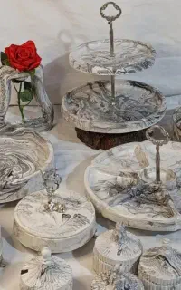 آموزش رزین و سنگ مصنوعی (کار هنری و درآمد در خانه)