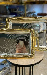 سینی های پذیرایی جُفتی تمام استیل رومانتیک مجلسی