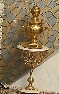 میز برنز با سماور برنز،