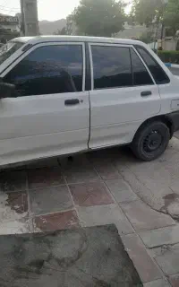 پراید سفید .۸۵. شاسی پلم. سقف سطون پلم .