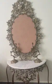 آینه کنسول برنجی