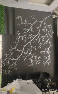 اجرای طرح کاغذ دیواری بارنگ