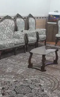 مبل ۱۱نفره سلطنتی چوب گردو میز نهار خوری چوب راش