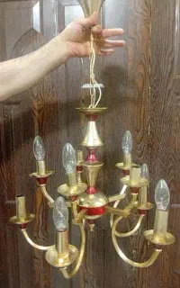 فروش دو عدد لوستر برنزی