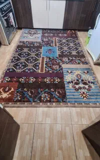 گلیم،گل برجسته مخمل،۴ماه استفاده