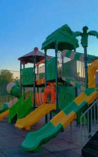 تولیدتاب و سرسره فضای بازی پارک کودک مدل ساده باغی