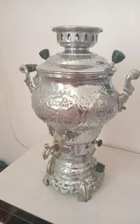 سماور گازی ۶لیتری.سماور سالم قلم کاری شوده