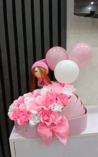 باکس گل نوزادی دخترانه