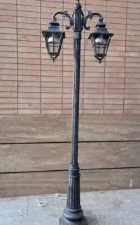 چراغ پارکی دوشعله تمام آلومینیومی