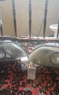 دو عدد چراغ جلو اسپرت پراید و دوعدد چراغ لیمویی