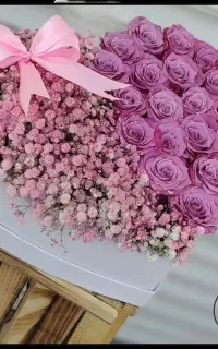 دسته گل روبانی