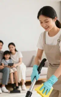 خدمتکار منزل هستم