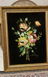 تابلو نقاشی با قاب چوب کار شده