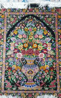فرش زرع چارک تمام ابریشم خوش نقش
