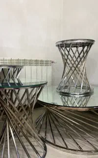 میز جلو مبلی و عسلی استیل