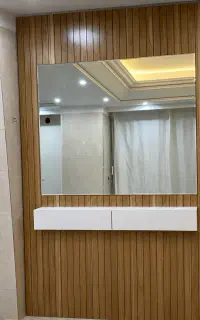 فروش فوری ترمووال MDF طرح چوب نو همراه با اینه