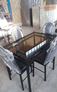 میز ناهارخوری فلزی 4 و 6 نفره (میز نهارخوری)