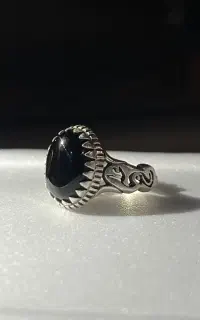 انگشتر عقیق مشکی