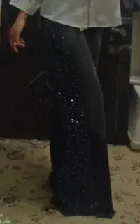 شلوار جین شافل بغل نگین دار